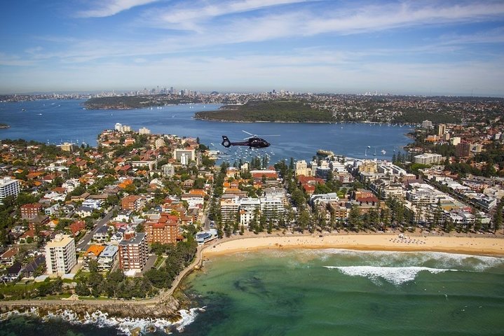 Survol des plages de Sydney en hélicoptère