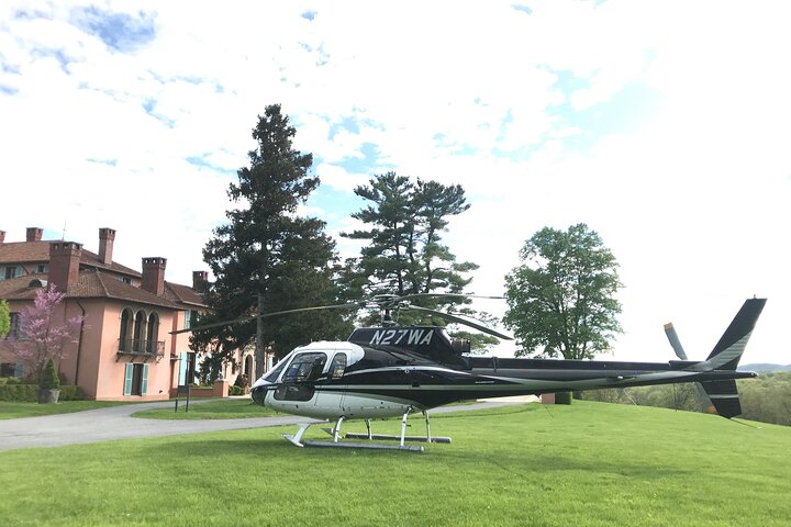 Experiencia de participación en helicóptero desde Nueva York hasta Glenmere Mansion