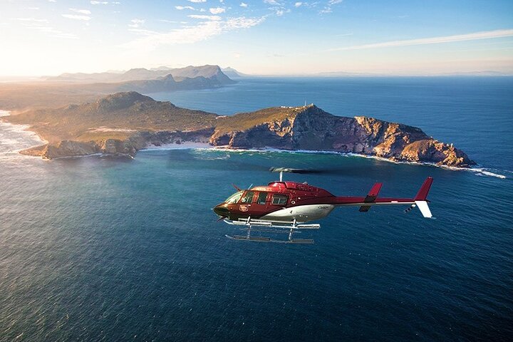 Tour privato di 9 ore a Cape Point e in elicottero con pranzo